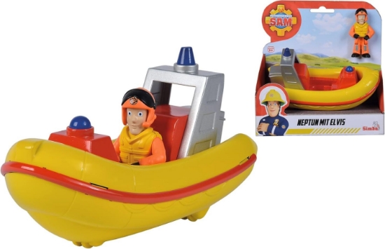 Imagine POMPIERUL SAM SET BARCA NEPTUN CU FIGURINA ELVIS 17CM
