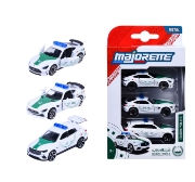 Imagine MAJORETTE SET 3 MASINUTE DE POLITIE DUBAI METALICE MERCEDES AMG 7.5CM