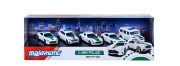 Imagine MAJORETTE SET 5 MASINUTE DE POLITIE DUBAI METALICE MERCEDES AMG 7.5CM