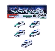 Imagine MAJORETTE SET 5 MASINUTE DE POLITIE DUBAI METALICE MERCEDES AMG 7.5CM