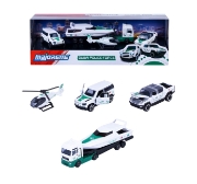 Imagine MAJORETTE SET 4 MASINUTE DE POLITIE DUBAI METALICE MERCEDES AMG 7.5CM