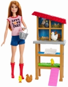 Imagine BARBIE CARIERE SET MOBILIER CU PAPUSA LA FERMA