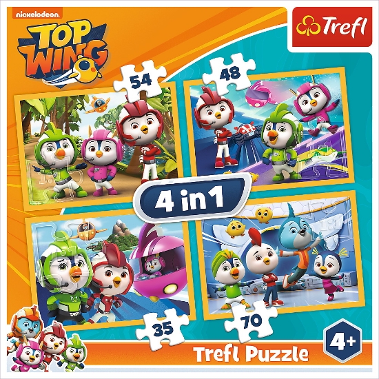 Imagine  PUZZLE TREFL 4IN1 ECHIPA TOP WING IN ACTIUNE