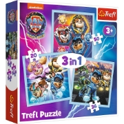 Imagine PUZZLE TREFL 3IN1 PATRULA CATELUSILOR PUTEREA CATEILOR