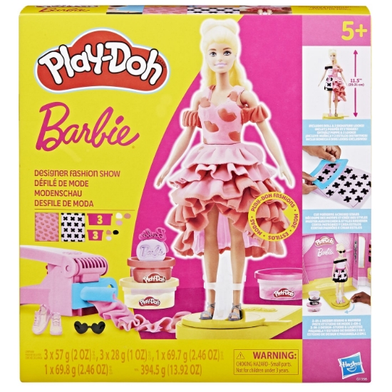 Imagine PLAY DOH BARBIE SET PLASTELINA PREZENTARE DE MODA A DESIGNERILOR