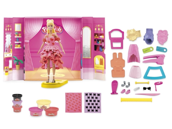 Imagine PLAY DOH BARBIE SET PLASTELINA PREZENTARE DE MODA A DESIGNERILOR