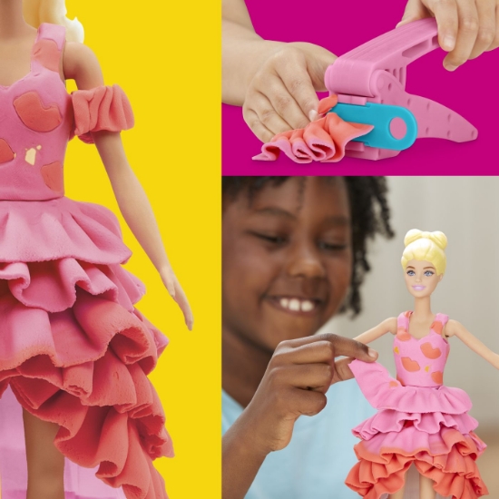 Imagine PLAY DOH BARBIE SET PLASTELINA PREZENTARE DE MODA A DESIGNERILOR