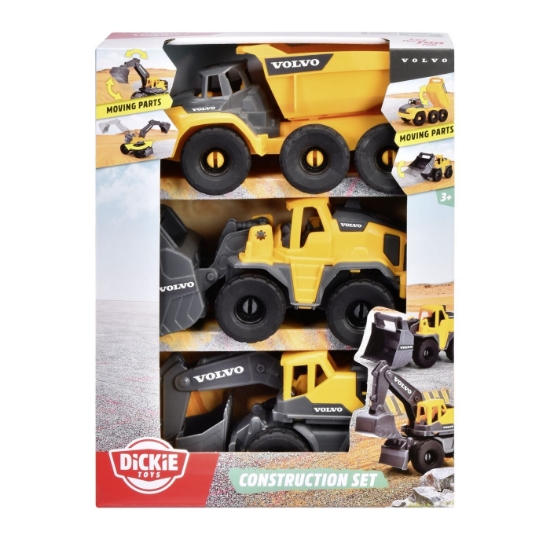 Imagine DICKIE VOLVO SET 3 UTILAJE PENTRU CONSTRUCTII