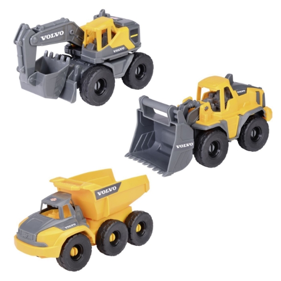 Imagine DICKIE VOLVO SET 3 UTILAJE PENTRU CONSTRUCTII