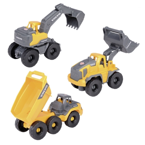 Imagine DICKIE VOLVO SET 3 UTILAJE PENTRU CONSTRUCTII