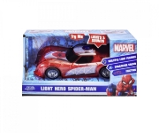 Imagine Jada Marvel mașinuța Light Hero Spider-Man cu sunete și lumini scara 1:32