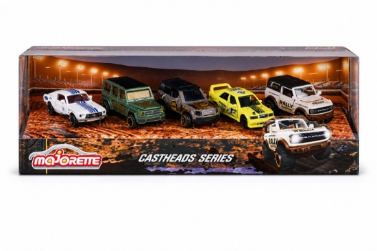 Imagine Majorette CastHeads Series set 5 mașinuțe scară 1:64