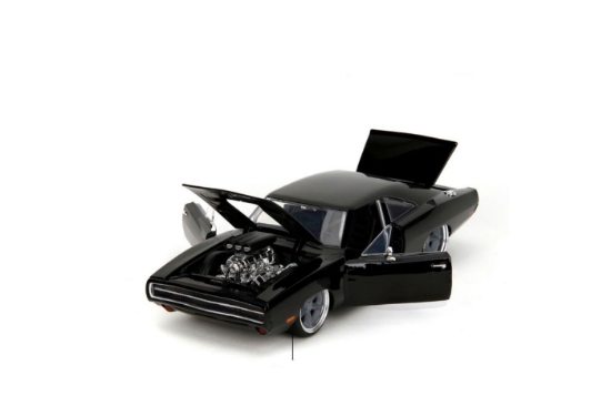 Imagine JADA FAST AND FURIOUS MASINUTA METALICA DODGE CHARGER 1970 NEGRU SCARA 1 LA 24