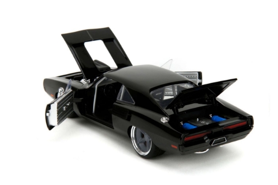 Imagine JADA FAST AND FURIOUS MASINUTA METALICA DODGE CHARGER 1970 NEGRU SCARA 1 LA 24
