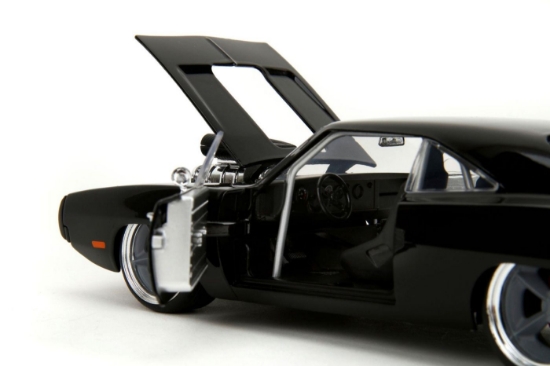 Imagine JADA FAST AND FURIOUS MASINUTA METALICA DODGE CHARGER 1970 NEGRU SCARA 1 LA 24