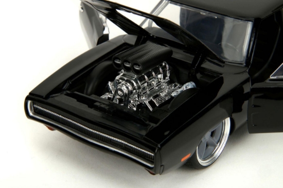 Imagine JADA FAST AND FURIOUS MASINUTA METALICA DODGE CHARGER 1970 NEGRU SCARA 1 LA 24