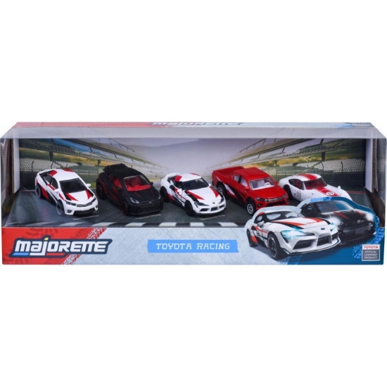 Imagine MAJORETTE SET 5 MASINUTE METALICE TOYOTA RACING SCARA 1 LA 64