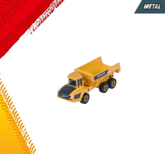 Imagine MAJORETTE SET 4 UTILAJE METALICE VOLVO CONSTRUCTION 7.5CM