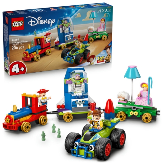 Imagine LEGO DISNEY TREN ANIVERSAR SI MASINA RC DIN TOY STORY 43264