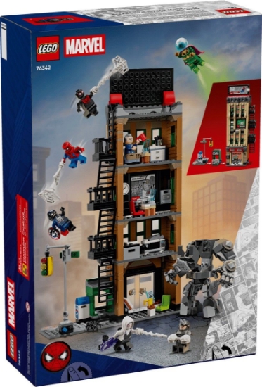 Imagine LEGO MARVEL OMUL PAIANJEN VS MYSTERIO DAILY BUGLE 76342