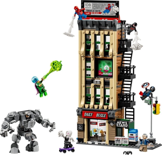 Imagine LEGO MARVEL OMUL PAIANJEN VS MYSTERIO DAILY BUGLE 76342
