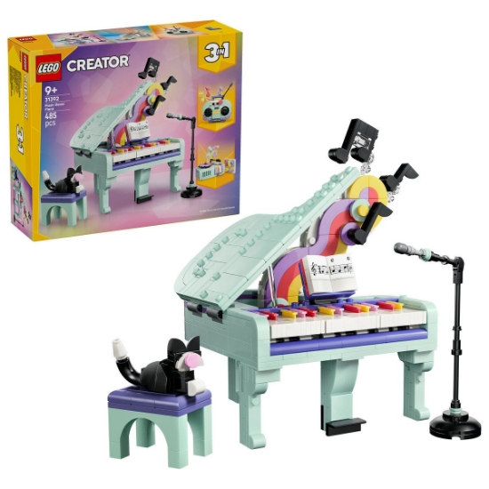 Imagine LEGO CREATOR PIAN DECORATIV CU O PISICA 31392