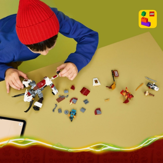 Imagine LEGO NINJAGO ZILVAR SI MONSTRUL DRAGON GRIMTAK 71863