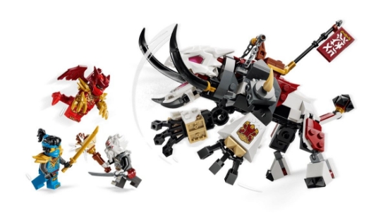 Imagine LEGO NINJAGO ZILVAR SI MONSTRUL DRAGON GRIMTAK 71863