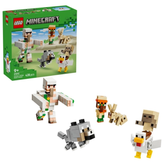 Imagine LEGO MINECRAFT ATAC IN DESERT CU UN JOCHEU DE GAINI 21592