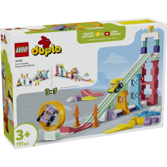 Imagine LEGO DUPLO RAMPE CREATIVE CU VEHICULE 3IN1 10478