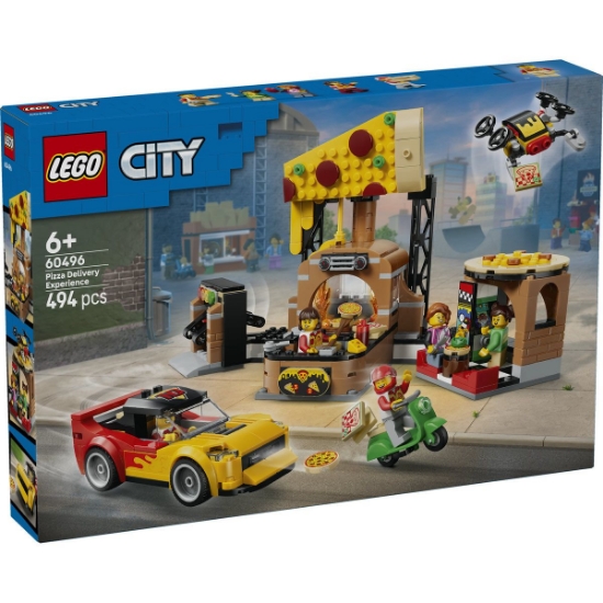 Imagine LEGO CITY EXPERIENA LIVRARII DE PIZZA CU VEHICULE 60496