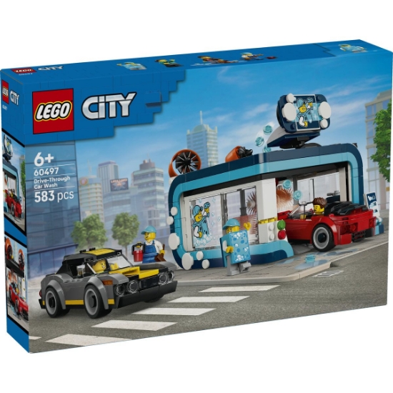 Imagine LEGO CITY SPALATORIE AUTO DRIVE THRU 60497