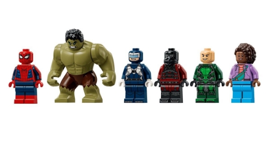 Imagine LEGO MARVEL SPIDERMAN CONFRUNTAREA MEMORABILA DINTRE OMUL PAIANJEN SI HULK 76350