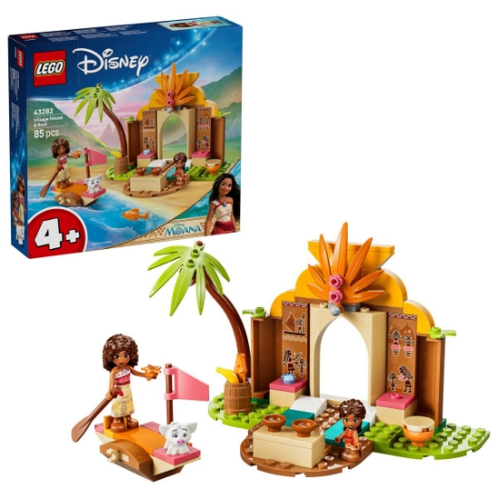 Imagine LEGO DISNEY MOANA CASA TRADITIONALA SI BARCUTA 43282