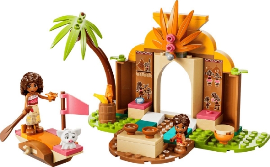 Imagine LEGO DISNEY MOANA CASA TRADITIONALA SI BARCUTA 43282