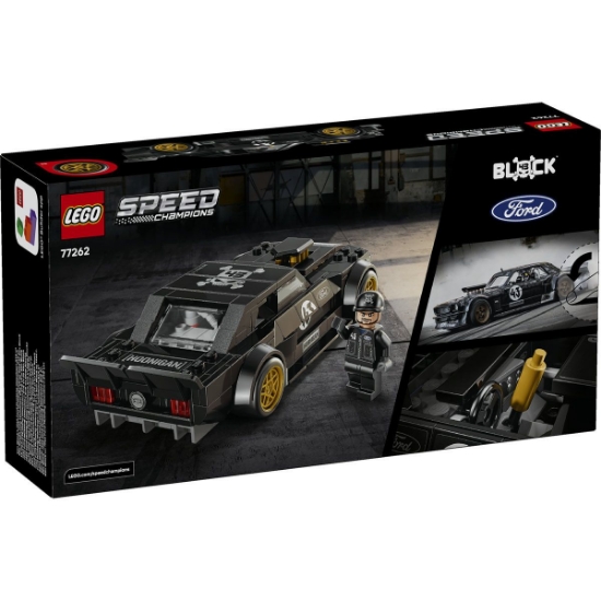 Imagine LEGO SPEED CHAMPIONS FORD MUSTANG HOONICORN V1 AL LUI KEN BLOCK 77262