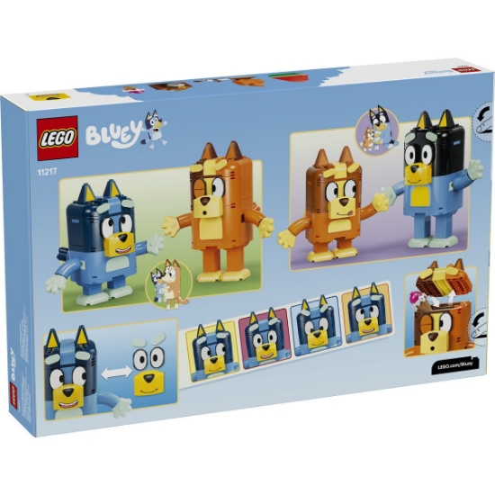 Imagine LEGO BLUEY FAMILIA LUI BLUE DIN CARAMIZI 11217