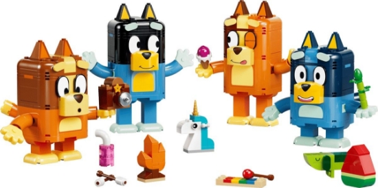 Imagine LEGO BLUEY FAMILIA LUI BLUE DIN CARAMIZI 11217