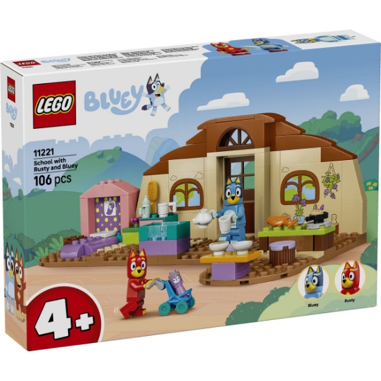 Imagine LEGO BLUEY LA SCOALA CU RUSTY SI BLUE 11221