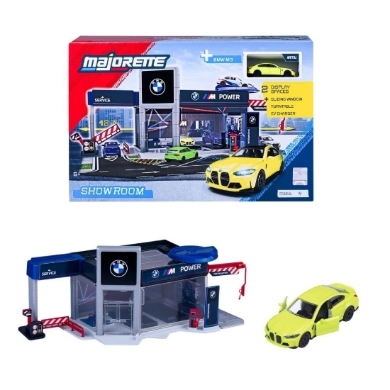 Imagine MAJORETTE SET SHOWROOM AUTO BMW CU MASINUTA INCLUSA BMW M3