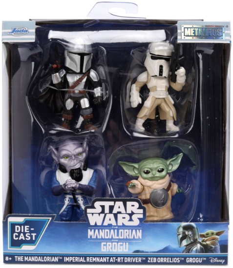 Imagine JADA STAR WARS MANDALORIAN SI GROGU SET 4 FIGURINE METALICE 4CM