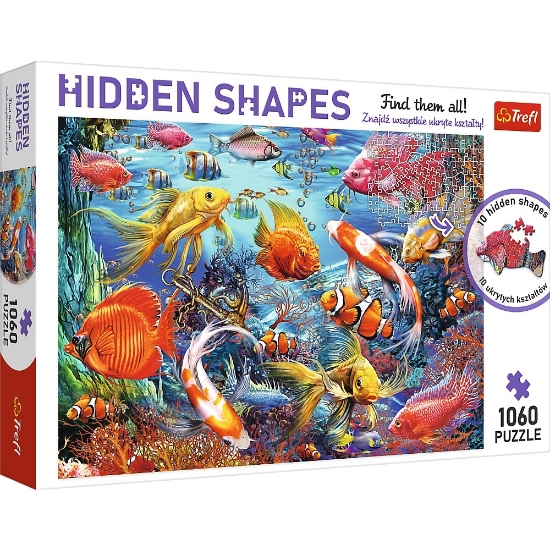 Imagine Puzzle Trefl 1000 – Forme ascunse: Viața subacvatică