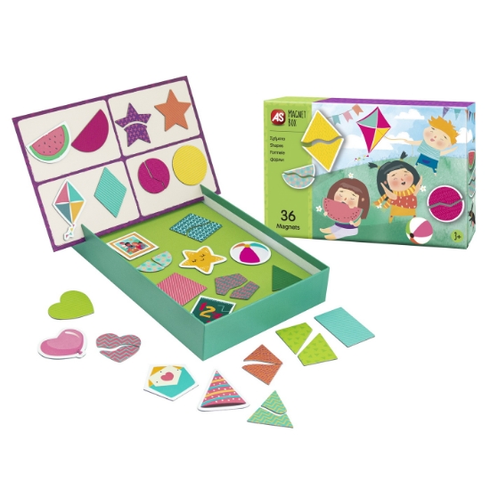 Imagine CUTIE MAGNETICA FORME GEOMETRICE CU 36 DE PIESE
