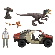 Imagine JURASSIC WORLD REBIRTH SET VEHICUL DE LUPTA LAUNCH N BATTLE CU FIGURINE SI ACCESORII