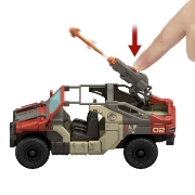 Imagine JURASSIC WORLD REBIRTH SET VEHICUL DE LUPTA LAUNCH N BATTLE CU FIGURINE SI ACCESORII