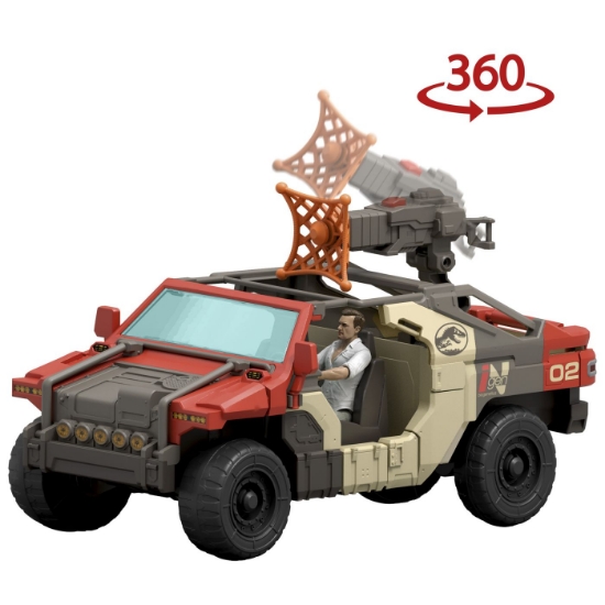 Imagine JURASSIC WORLD REBIRTH SET VEHICUL DE LUPTA LAUNCH N BATTLE CU FIGURINE SI ACCESORII