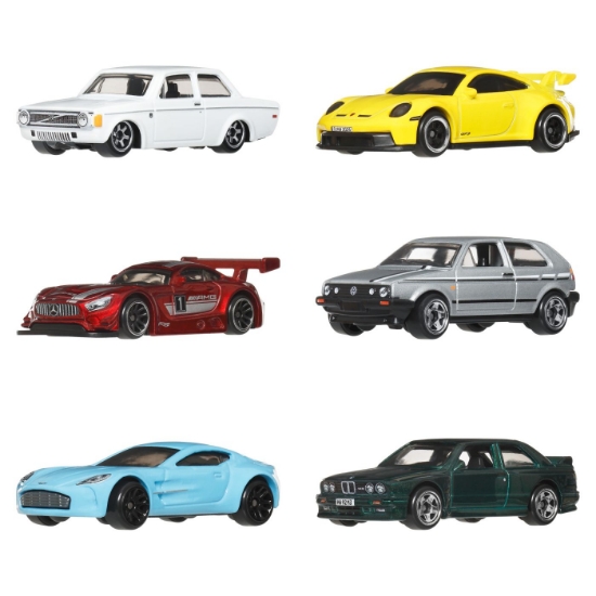 Imagine HOT WHEELS SILVER SERIES SET 6 MASINUTE METALICE EURO STYLE