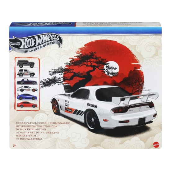 Imagine HOT WHEELS SILVER SERIES SET 6 MASINUTE STRAZILE JAPONIEI