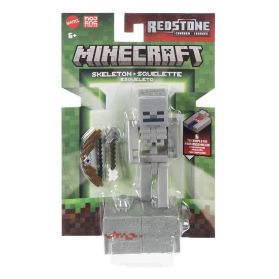 Imagine MINECRAFT CRAFT A BLOCK FIGURINA SKELETON 8CM