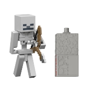 Imagine MINECRAFT CRAFT A BLOCK FIGURINA SKELETON 8CM